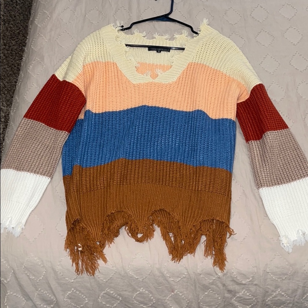 Long sleeve striped sweater